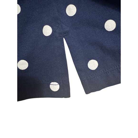 Lands' End Navy Blue Polka Dot Knit Shift Dress w/Pockets Size 1X 16W-18W Plus - Picture 8 of 11
